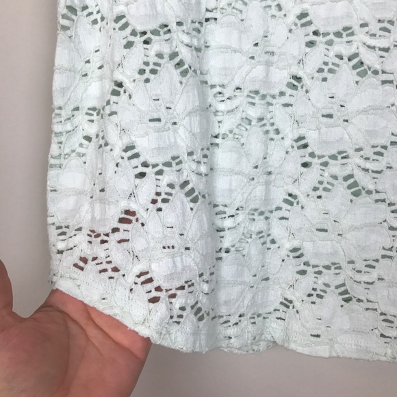 ANN TAYLOR LOFT lace knit blouse top small Sz S - Picture 2 of 8